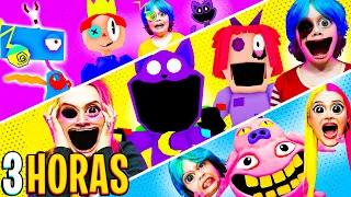 3 HORAS com DIGITAL CIRCUS, POPPY PLAYTIME 3 e MUITOS MORPHS no ROBLOX ( Alec GO! )