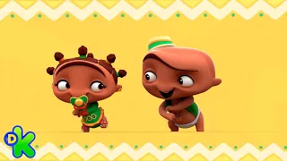 A irmãzinha de Carlos aprende os passos de dança | Mini Beat Power Rockers | Discovery Kids