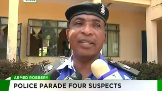 Police parade four armed robbery suspects