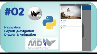 #02 Navigation Layout,Navigation Drawer & Animation,#kivymd,#kivy