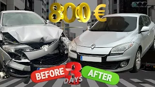 Відновлення Renault Megane 3 після ДТП у Іспанії: Як відремонтувати за 800 євро