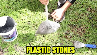 Fake Stone with Plastic Bag - Do It Yourself