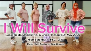 I Will Survive Linedance || Roosamekto Mamek & Chika Hapsari(INA)May 2020|| High Beginner||Supernova