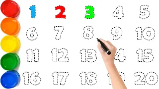 Counting Number 1 to 20 for Children, Count 123 Step by Step for Kids, KS ART
