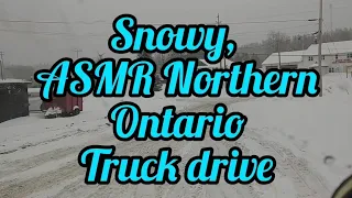 Snowy ASMR Northern Ontario Truck Drive (5 hours) #asmr