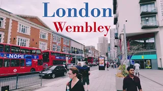 Wembley Central Summer Walk Tour || North-west London England 🇬🇧 [ 4K ]