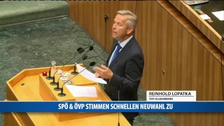 SPÖ & ÖVP stimmen schneller Neuwahl zu