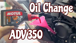 How to Change Honda ADV 350 Motorcycle oil V Moto Cambodia 🇰🇭