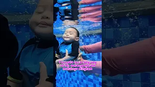 PERTAMA KALINYA LEXIE NYELAM DIKOLAM RENANG DALEM😱😍 #leika #viral #shorts