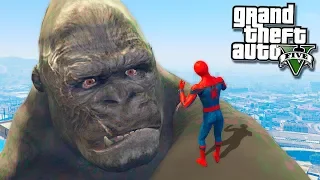 КИНГ КОНГ РАЗДАВИЛ ЧЕЛОВЕКА ПАУКА В ГТА 5 МОДЫ! ОБЗОР МОДА ГТА 5 GTA 5 ВИДЕО ДЛЯ ДЕТЕЙ ГТА