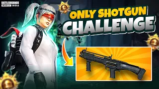 My Subscriber gave me ONLY SHOTGUN CHALLENGE and this Happened !!! 😳 1v4 Clutches in BGMI