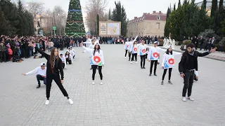 Dünya Azərbaycanlılarının Həmrəyliyi Günü və Yeni il fləşmobu | GİKM-ın Yevlax nümayəndəliyi