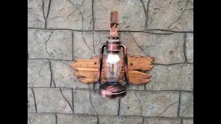 светильник из керосиновой лампы  под старину своими руками