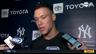 Aaron Judge discusses Giancarlo Stanton's effort as a pinch hitter tonight