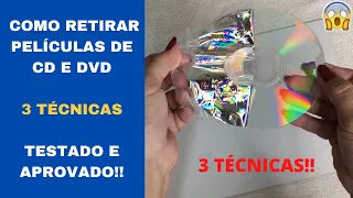 COMO RETIRAR PELÍCULA DE CD E DVD - 3 TÉCNICAS!!