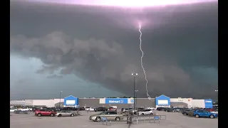 [Severe Thunderstorm] Lightning & Strong Winds, near Tomball, TX - 6/8/2023