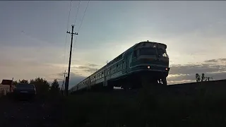 DR1BJ-3710 Дизель поезд Өскемен-Риддер 883А (Solux Express). Перегон Защита-2-Коршуново.