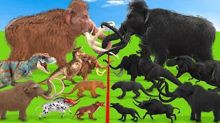 Mastodon vs Woolly Mammoth Ice Age Animals Mastodon vs Mammoth Prehistoric Mammals VS Shadow Itself