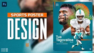 Keegan Hartman Designs- Ep. #01- Tua Tagovailoa NFL Design Poster