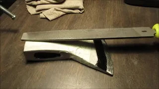 Sharpen Hatchet Head using a File