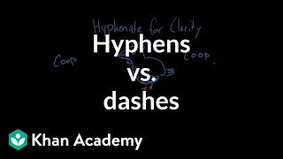 Hyphens vs. dashes | Punctuation | Khan Academy