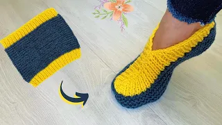 EASIEST KNITTING SLIPPERS IN THE WORLD