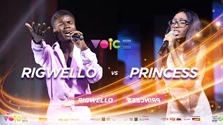Face-Off: Rigwello and Princess clash over their performances of Seal's 'Kiss from a Rose'