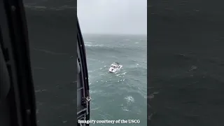 Giant wave rolls yacht off Astoria; rookie Coast Guard rescue swimmer saves man