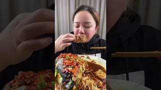 Asmr mukbang china | Fish head | Hope you like！