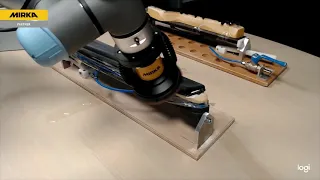 Robotic sanding with Mirka® AIROS, UR cobot and Abralon®