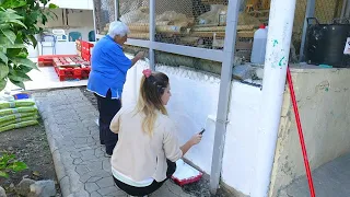 REFORMA pasillo JARDÍN 💪 Alisar una PARED + CREAR un ARRIATE DE FLORES / Reforma terraza PASO A PASO