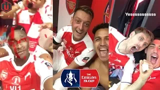 Arsenal Players Celebrate Winning The 2017 FA Cup