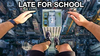 Late For School Parkour POV!!