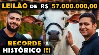 HISTÓRICO! HENRIQUE e JULIANO BATEM RECORDE em LEILÃO de NELORE na PRÓPRIA FAZENDA