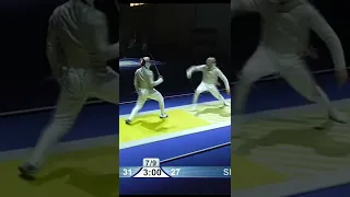 German Fencer is Tricked by Cunning Frenchman! #shorts