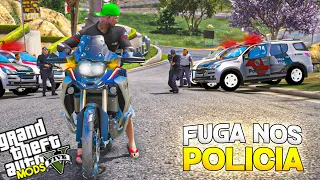 DEI FUGA NOS POLICIA COM A F850 ROUBADA!🚔 | GTA V: MODS
