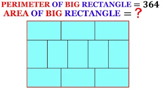Can you solve the Logic Puzzle? | Calculate area of the Big rectangle | (Perimeter) | #math #maths