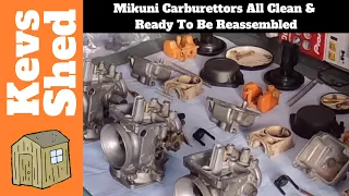 Mikuni Carburettors All Clean & Ready To Be Reassembled