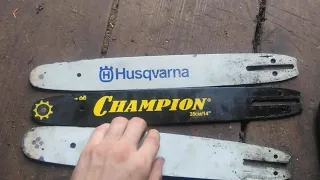 Прикол с шиной CHAMPION для бытовых пил.Немного про Husqvarna 130