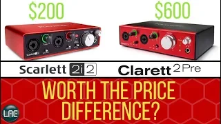 Scarlett 2i2 VS Clarett 2Pre / Latency, Preamps, AIR Comparison / Focusrite Audio Interface Shootout
