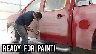 Preparing a Silverado for a Paintjob!  SANDING & BODYWORK