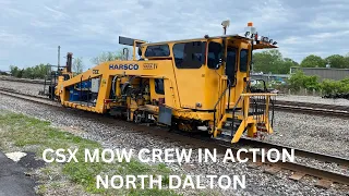 CSX MOW crew working on the Main line in North Dalton.  After about an hour the main up and running.