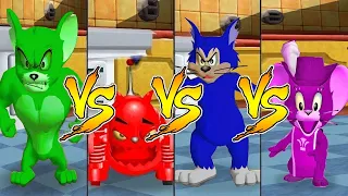 Tom and Jerry in War of the Whiskers Jerry Vs Butch Vs Monster Jerry Vs Robot Cat (Master CPU)