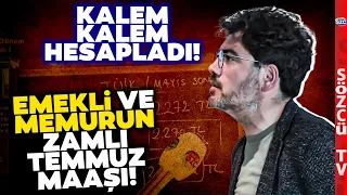 Ekonomist Oğuz Demir Emekliye Memura Zamlı Temmuz Maaşını Tahtada Hesaplayarak Anlattı