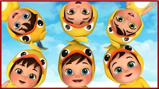 Six Little Ducks +More | Banana Cartoon 3D Nursery Rhymes Baby & Kids Songs