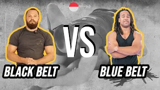 Black Belt vs Blue Belt No Gi | BJJ Rolling Commentary Breakdown