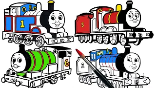 Compilation - THOMAS & FRIENDS Engines & Trains . Drawing and Coloring | Tim Tim TV