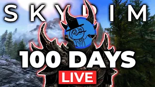 I MUST BEAT SKYRIM IN 100 DAYS! - Perfectly Balanced Hardcore Skyrim Challenge #live