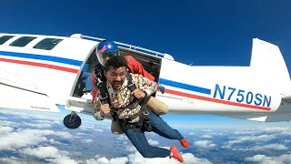 SKYDIVING | FLYING THROUGH CLOUDS | ANNIVERSARY DONE RIGHT | 13000ft