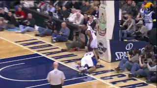 Kris Humphries Insane Block on Dahntay Jones Fastbreak, Nets @ Pacers (2-1-12)